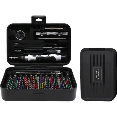 132-Piece Precision Screwdriver Set for Electronics and Laptop Repair - Drilling Hand Tools, Computer and Watch Repair Kits (1/5)