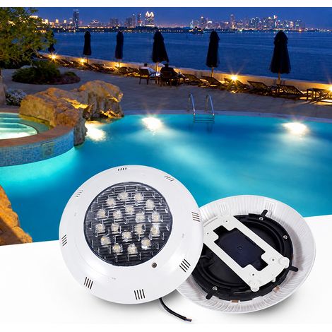 Projecteur LED mural subaquatique piscine inox 6W Ø 180 mm AC 12V lumière chaude 6 180mm acier inoxydable 1 kg – Livraison gratuite (1/5)