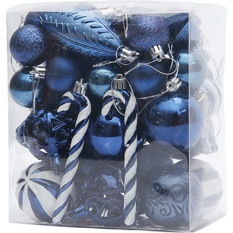 Ensemble de boules de Noël décoratives en plastique transparent incassable pour décoration de sapin de Noël, fête de mariage (1/5)