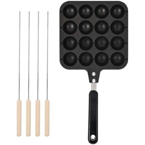 Nazalus-Vente chaude-Anti-adhérent Takoyaki Grill Pan Plaque De Cuisson Cuisson Moule Plateau Plateau Takoyaki Octopus Oeuf Pot avec 4 Aiguille De Cuisson Maison Cuisson Outils De Cuisson (1/5)