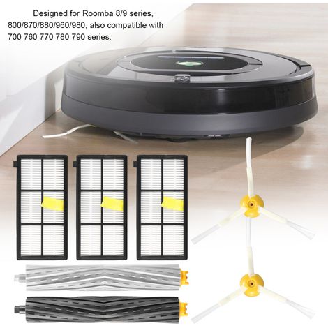 Kit d'accessoires pour brosse latérale iRobot Roomba : filtre HEPA et brosse rotative (1/5)