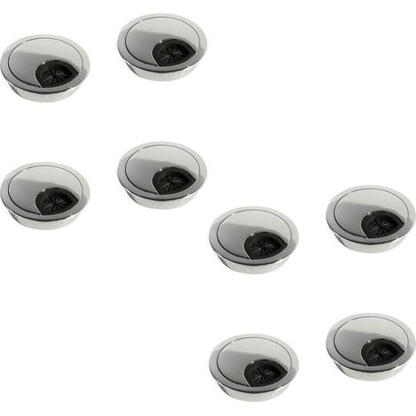 Emuca Kabeldurchführung rund Chrom Durchmesser 60 mm Set 8 (1/5)
