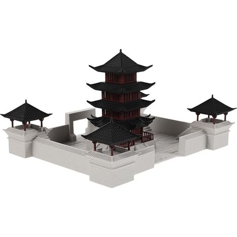 Maquettes Architecturales de Pavillon Chinois Décoration Miniature pour Aquarium et Paysage Aquarium Modèle Réaliste pour Décoration de Jardin (1/5)