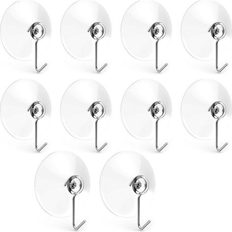 10pcs comme crochet mural avec ventouse et cintre en métal parfait pour la cuisine de la salle de bain (1/3)