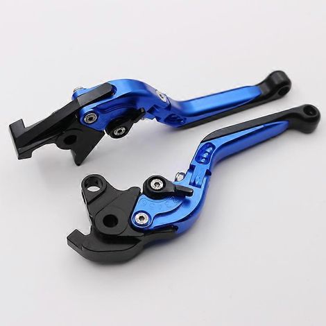Convient pour moto Honda CB1100, réglage modifié, accessoires de poignée de levier de frein, d'embrayage et de klaxon en alliage d'aluminium (bleu 1) (1/5)