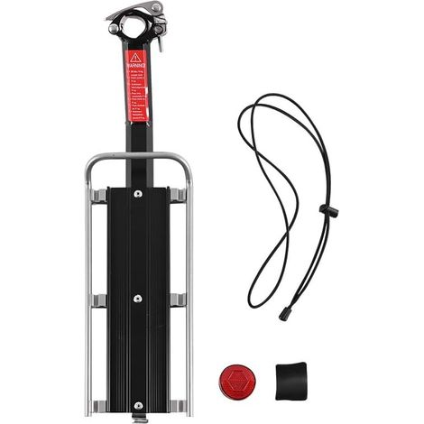 Porte-bagages arrière réglable en alliage d'aluminium pour vélo (1/4)