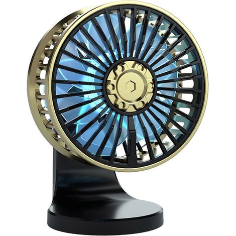 Ventilateur personnel portable avec lumière LED et trois vitesses de refroidissement, idéal pour la voiture, la maison et le bureau. (1/5)