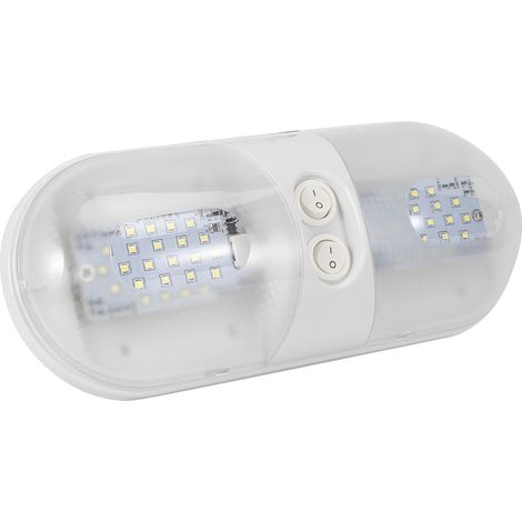 12V 800lm LED-Kuppel-Deckenleuchte, oval, für Auto, Wohnmobil, Anhänger, Camper, Boot (1/5)