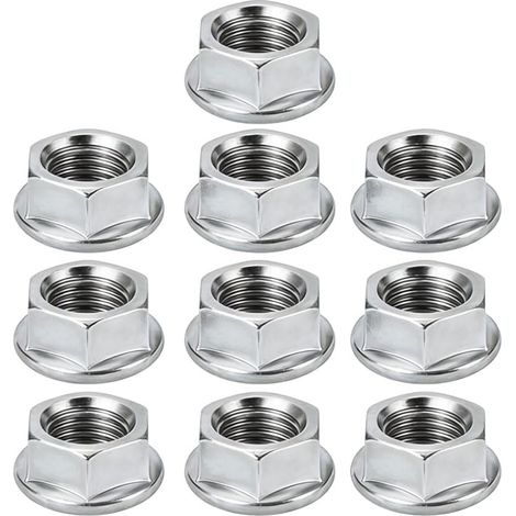 Lot de 10 écrous de barre de tronçonneuse pour Echo CS352 CS310 CS271T – Pièces de rechange d'écrous à bride en métal – Accessoire de réparation d'outils de jardin (1/5)