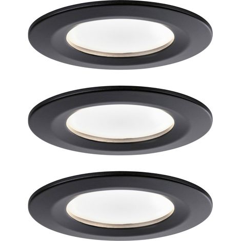 Paulmann 94473  LED-Einbauleuchte 3er Set  LED  18 W Schwarz (matt)