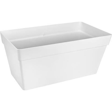 ELHO Bac a plantes avec roues pour terrasse - 70 cm - Blanc (1/5)