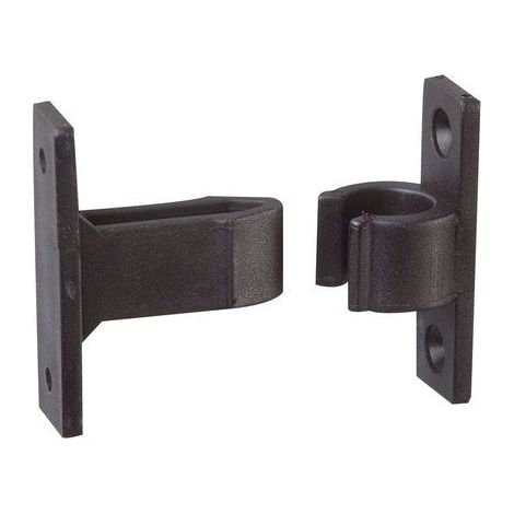 Afbat – Arrêt à pince composite plastifié pour volets battants – Dimensions H.50 x L.50 x P.20 mm – 1 arrêt avec 4 vis bois 4x20 mm