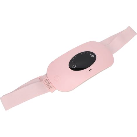 Ceinture lombaire électrique portable à chauffage rapide et vibrations pour femmes (rose) (1/5)