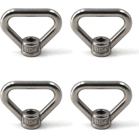 4 dadi ad occhiello filettati a forma di anello triangolare M12 in acciaio inossidabile 304 (1/4)