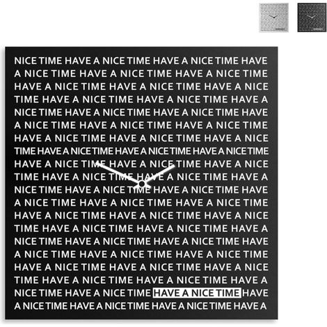 Magnetische Wandtafel-Uhr 50x50cm, modernes Design Nice Time - Schwarz (1/5)