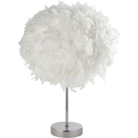 Lampe de table Hattie avec plumes - EU60392CC (1/3)