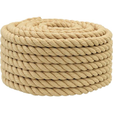 Cuerda multiusos 18 mm 50 m Natural PP 1995 kg Carga máx. vidaXL (1/5)
