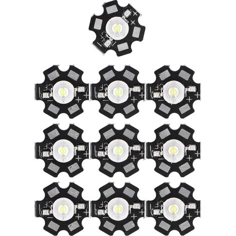 Pastille LED 10W Puissante, Économe en Énergie, Dissipation Thermique Efficace pour Lampe de Poche, Lumière Chaude (1/5)