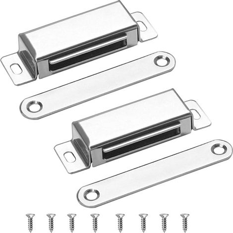 Rnemitery – Loqueteau magnétique pour meuble – Acier inoxydable 304 – Force d'attraction jusqu'à 40 kg – Installation facile avec vis fournies