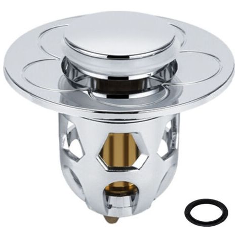 royaluxe-Bouchon d'évier Pop-Up en acier inoxydable, bouchon de vidange universel pour lavabo de comptoir, bouchon de bain (1/5)