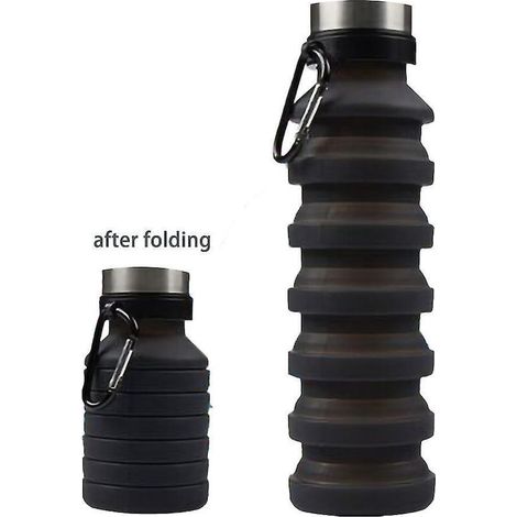 Faltbare, wiederverwendbare und BPA-freie Silikon-Trinkflasche – ideal für Reisen, Fitnessstudio, Camping und Wandern. Tragbare und auslaufsichere Sport-Trinkflasche. (1/5)