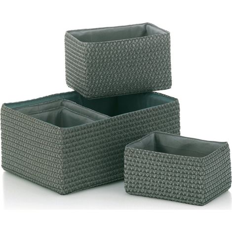 Kela 21783, Set di 5 cestini, Varie Dimensioni, Plastica PP, Rimossa', Grigio, Gray, one size (1/3)