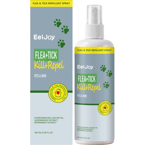 Spray anti-puces et tiques EELJOY pour animaux de compagnie, protection multi-insectes, rafraîchissant, portable, usage domestique, répulsif anti-insectes externe 100 ml SKU00041433 (1/5)
