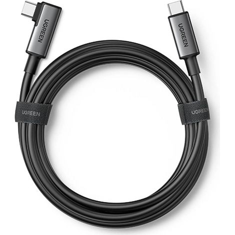 Cavo usb c angolato con supporto per occhiali vr oculus quest 2 60w 5m nero