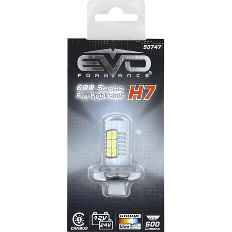 1 Ampoule LED H7 12V 24V Canbus Blanc 6000K 600Lumens - EvoFormance