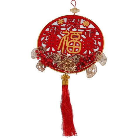 Décoration de nud chinois, fausses baies rouges Ginkgo Fu, nouvel an suspendu pour la maison et le salon (1/5)