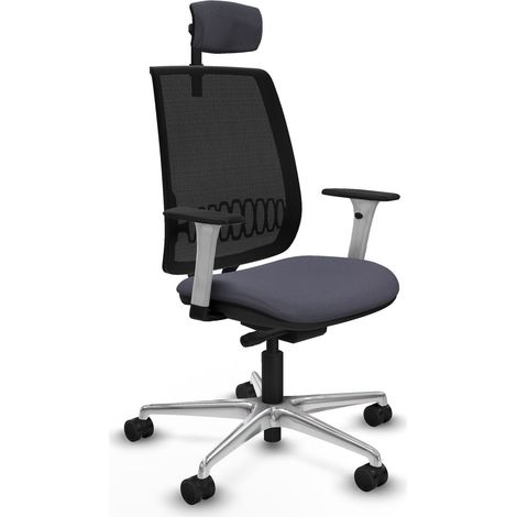 Silla de oficina piqueras y crespo Alares blanca respaldo ajustable (1/2)