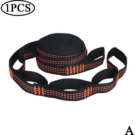 Sangles Pour Hammock Arbre - Longueur 2 M - Largeur 2,5 Cm - 5+1 Anneaux - Résistant En Nylon - Pour Camping Randonnée - 1 Ou 2 Pièces