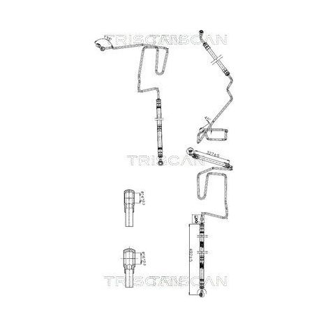 Tuyau hydraulique, direction TRISCAN 8516 29050 SEAT 1J0 422 893 DM