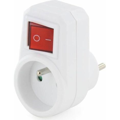 Chacon Easy Switch presa elettrica bianca con interruttore