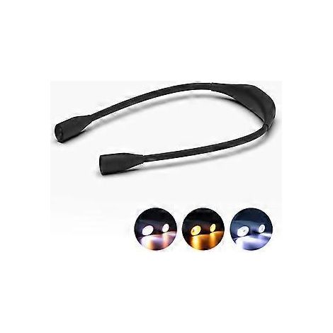 LED-Flexible Lecture-Lampe, flexible LED-Nachtlampe, Netzstrom-Ladelampe mit 3 Leuchtstufen, wiederaufladbare Livre-Lampe für die Lit Lecture-Leuchte,