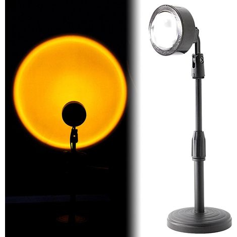 Sonnenuntergangs-Projektorlampe, Regenbogen-Atmosphäre-Bodenständer, moderne Projektionslampe für Partys, Filmvorführungen und Kino – Sonnenuntergangs-Projektorlampe