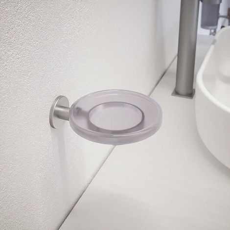 Porte savon mural en nickel brossé Satin (1/4)