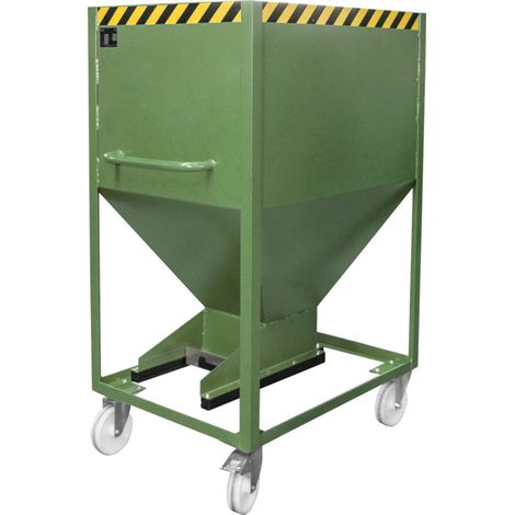 eurokraft pro, Conteneur-silo en forme d'entonnoir, mobile,