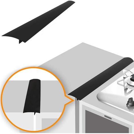 Bande de protection pour cuisinière - maintient la propreté entre la cuisinière et le meuble - 61,5 cm - Noir - Lot de 1 - 94 (1/5)