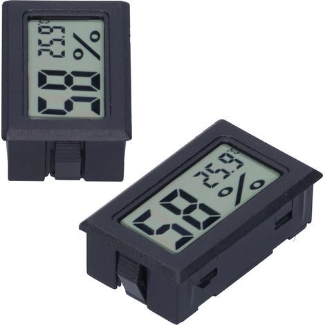 Digitales Temperaturmessgerät aus ABS-Kunststoff, Innenraumthermometer für Smart Homes, FY11001, Schwarz (1/5)