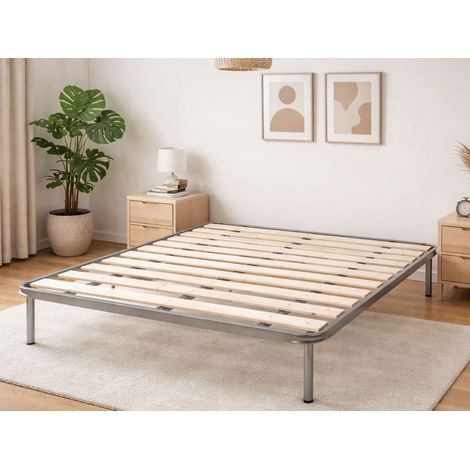 Talamo Italia Somier cuadrado y medio Anastasia, Base ortopédica con lamas cepilladas, 100% Made in Italy, Cm 120x190h31, con embalaje reforzado (1/3)