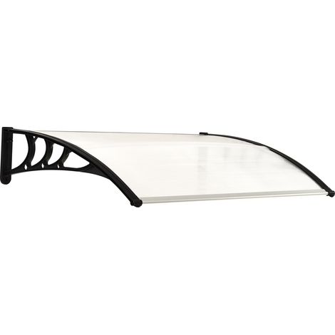 Auvent extérieur en polycarbonate imperméable et anti-UV de 75 x 120 cm pour porte ou fenêtre produit de qualité avec garantie satisfait ou remboursé (1/5)