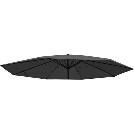 [NEUWERTIG] Bezug für Sonnenschirm Carpi Pro, Gastronomie Marktschirm Ø 5m, Polyester anthrazit
