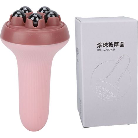 Rouleau magnétique de massage corporel - Appareil portatif mignon pour le cou et les épaules - Idéal pour femmes et usage domestique - Rose (1/5)