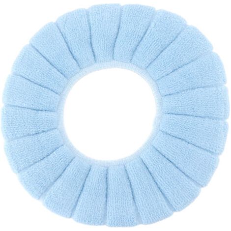 Pair Housse de siège de toilette lavable – Bleue – Coussin de WC chaud et confortable, usage universel