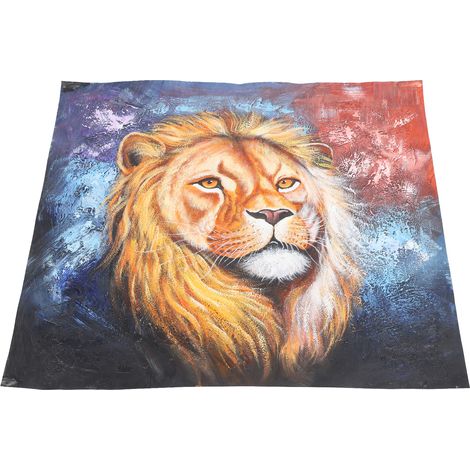 Peinture à l'huile décorative sur toile et acrylique, motifs animaux, faite main, pour chambre et salle à manger, décoration murale artistique. (1/5)