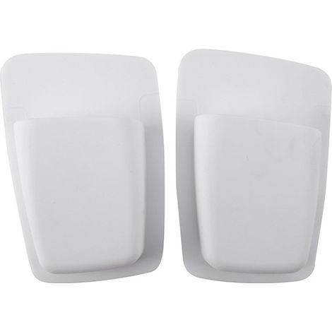 SHINING HOUSE Mighty - Soporte de silicona para cepillos de dientes, pasta de dientes, maquinilla de afeitar, organizador de baño, artículos de tocador pequeños, montaje en pared, silicona, 2 piezas ( (1/4)