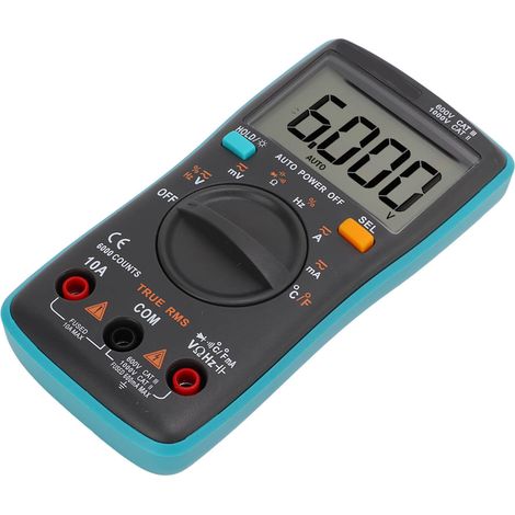 ZT102 6000 Digitales Multimeter mit automatischer Bereichswahl, tragbares Spannungs- und Strommessgerät für elektrische Prüfungen (1/5)