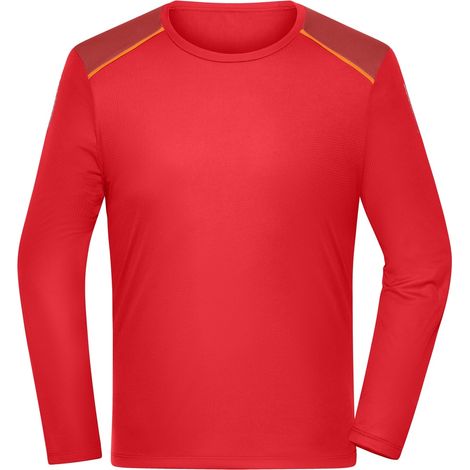James & Nicholson Running Langarmshirt Herren JN1386 Gr. M spicy-orange