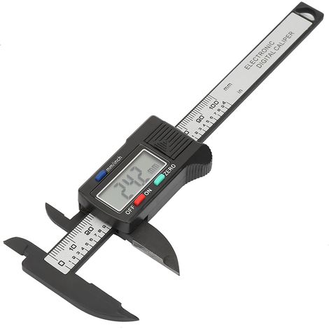 Praktischer elektronischer digitaler Messschieber aus Kunststoff (100 mm) mit großem LCD-Bildschirm (ohne Batterie) (1/5)